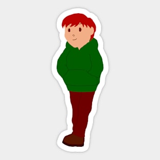 Comfy Redhead Sticker